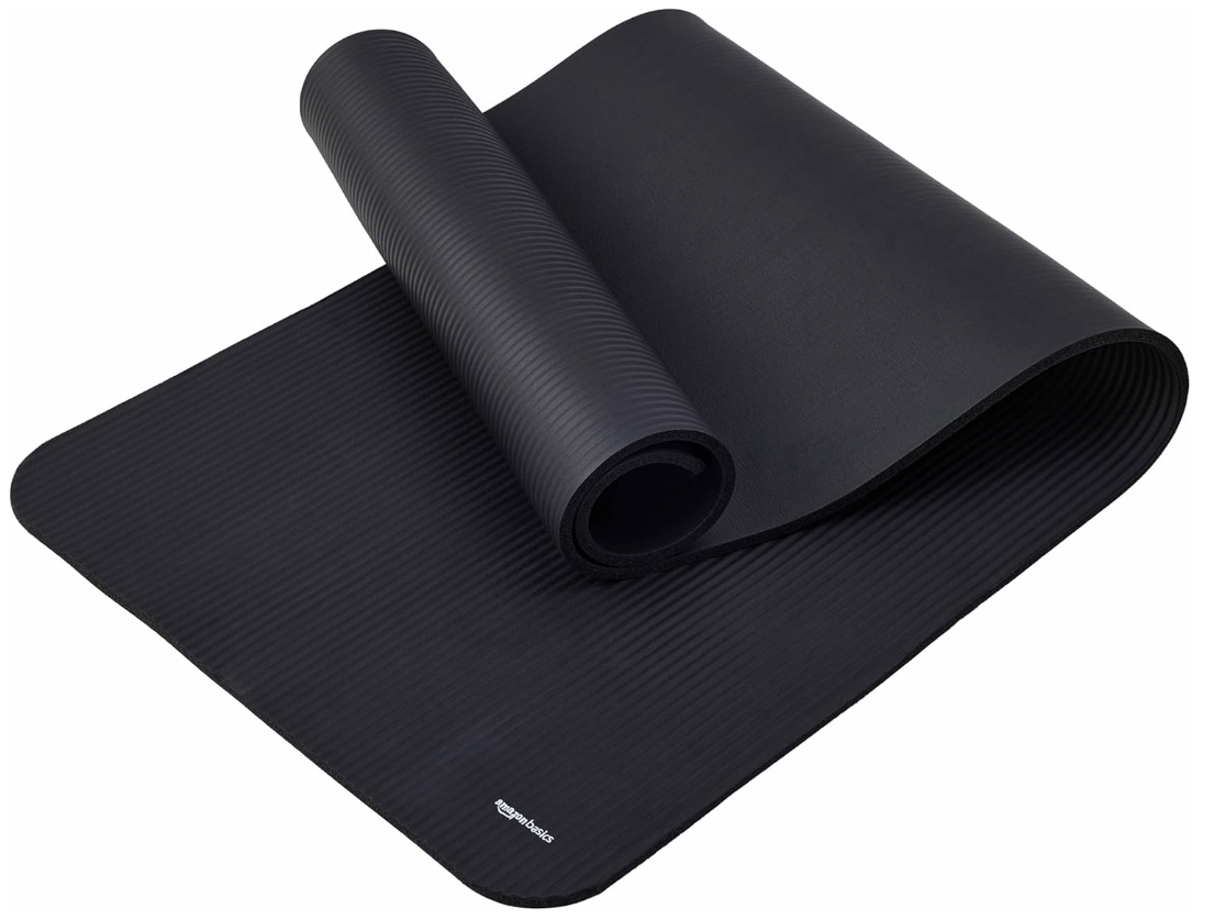 Extradicke rutschfeste Yogamatte in Schwarz
